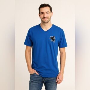 Express Blue Short Sleeve Tee with Logo